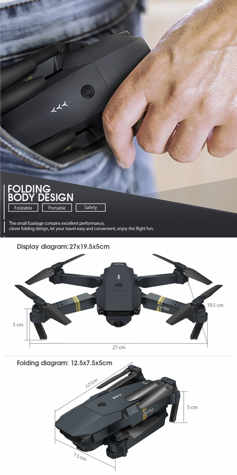 HD Resolution Quadcopter Drone (Wifi)